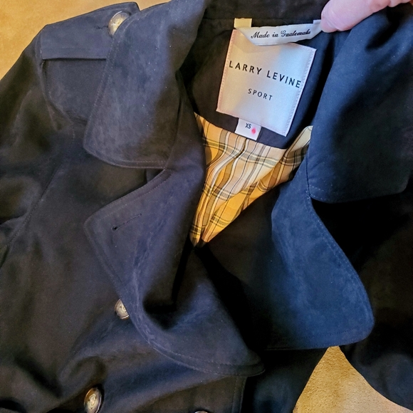 Women's soft black trench coat size XS / S - Picture 4 of 8